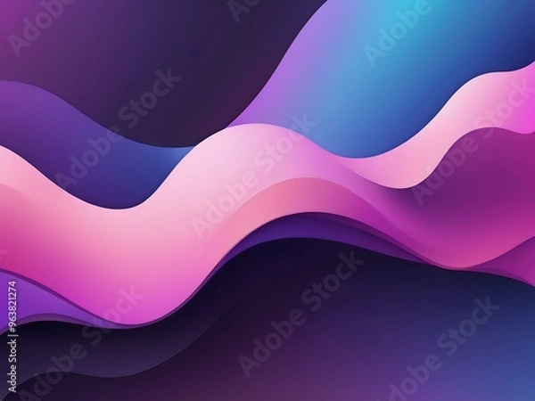 Fototapeta purple dark blue abstract background with waves and lines
