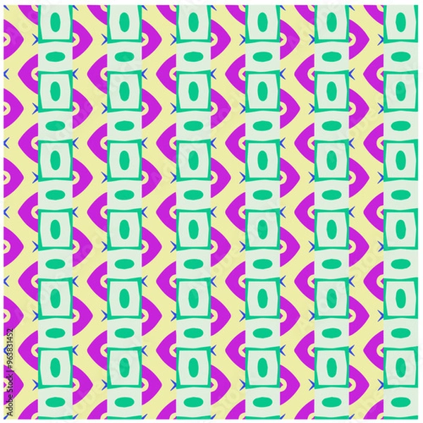 Fototapeta Abstract ethnic rug ornamental seamless pattern.Perfect for fashion, textile design, cute themed fabric, on wall paper, clothes patterns,wrapping paper and home decor.Vector graphics for design.