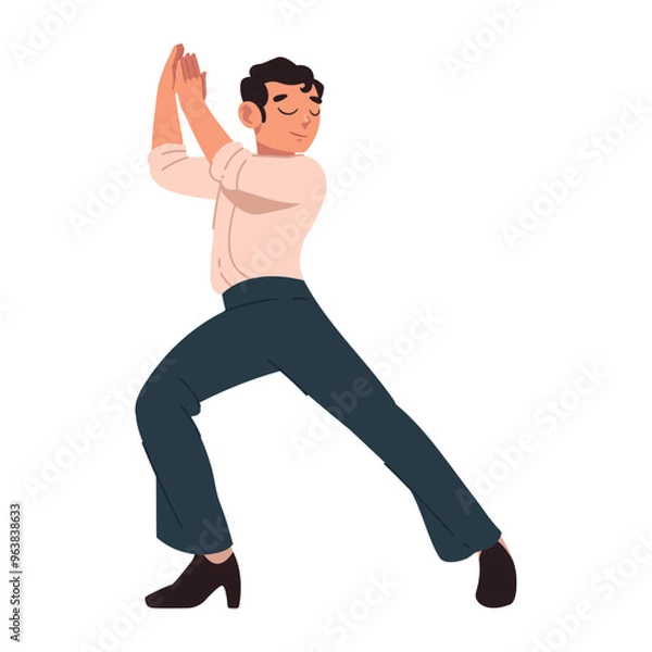 Fototapeta flamenco dancer man in traditional costume