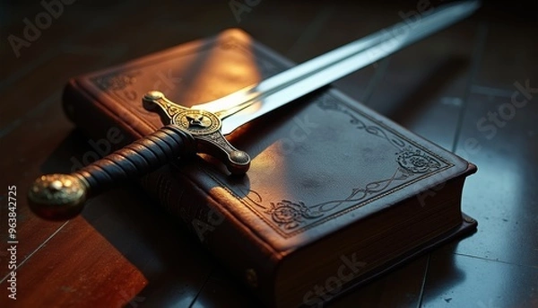 Obraz Bible and sword