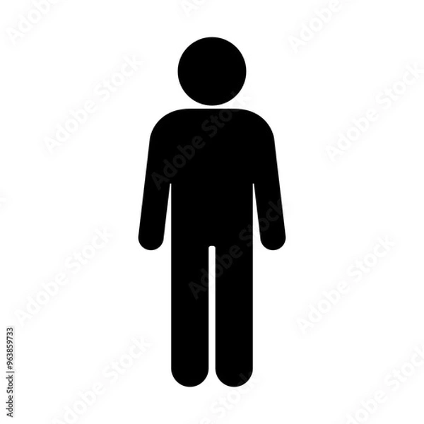 Obraz 男性が立っているアイコン、透明背景