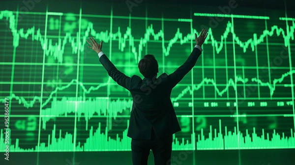 Fototapeta Stock Market on the Rise