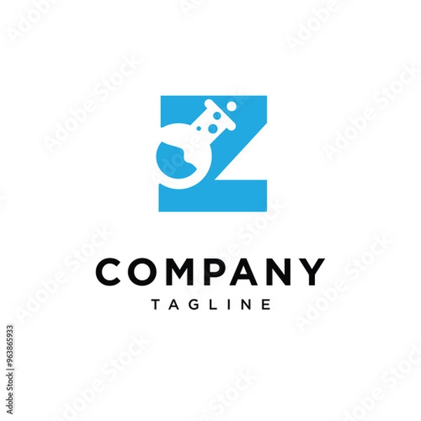 Fototapeta Letter Z Laboratory science logo icon vector 