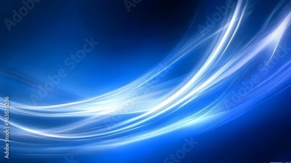 Obraz Abstract Blue and White Swirling Background