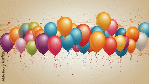 Fototapeta background with balloons