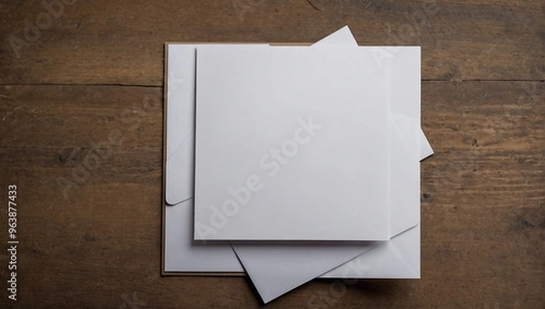 Obraz blank paper on wood background