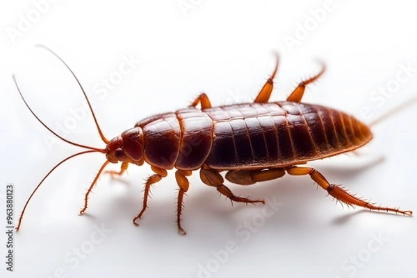 Obraz Asian cockroach on white background, AI Generated