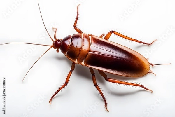 Obraz Asian cockroach on white background, AI Generated