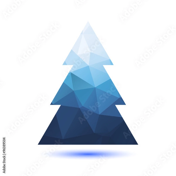 Obraz blue christmas tree