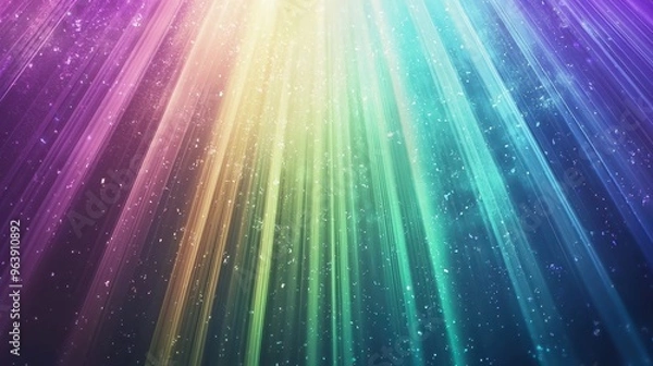 Fototapeta Abstract Light Rays with Glowing Particles Background