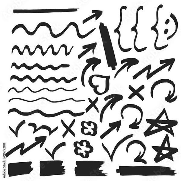 Obraz Vector highlighter elements