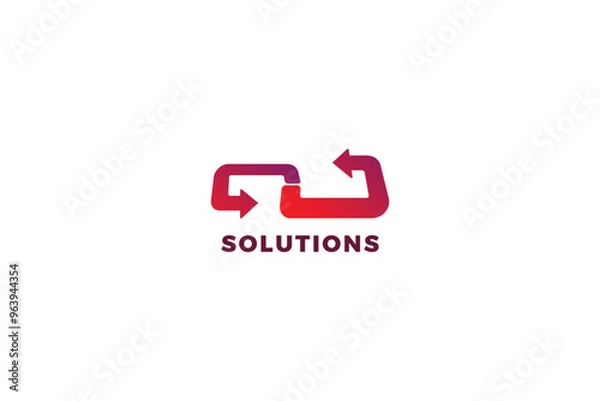 Fototapeta Letter S creative minimal coding modern technological business logo
