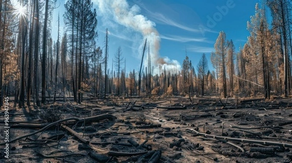 Fototapeta Aftermath of a Forest Fire