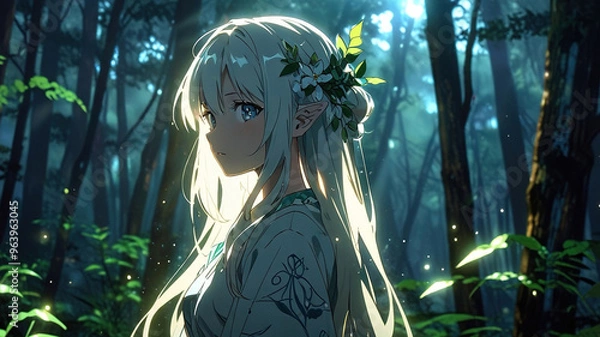 Obraz Mystical Forest Spirit. generative ai