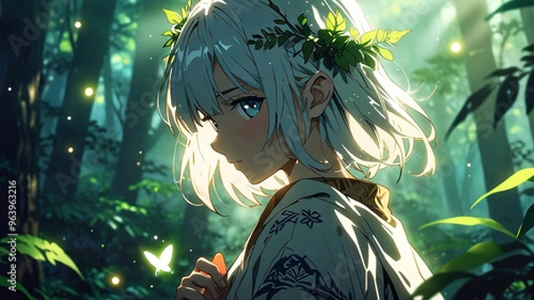 Obraz Mystical Forest Spirit. generative ai