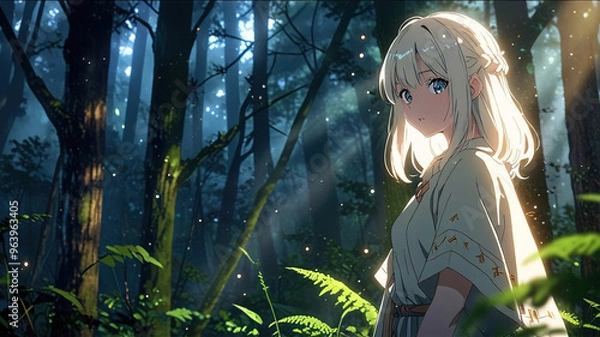 Obraz Mystical Forest Spirit. generative ai