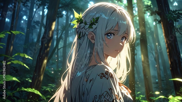 Obraz Mystical Forest Spirit. generative ai