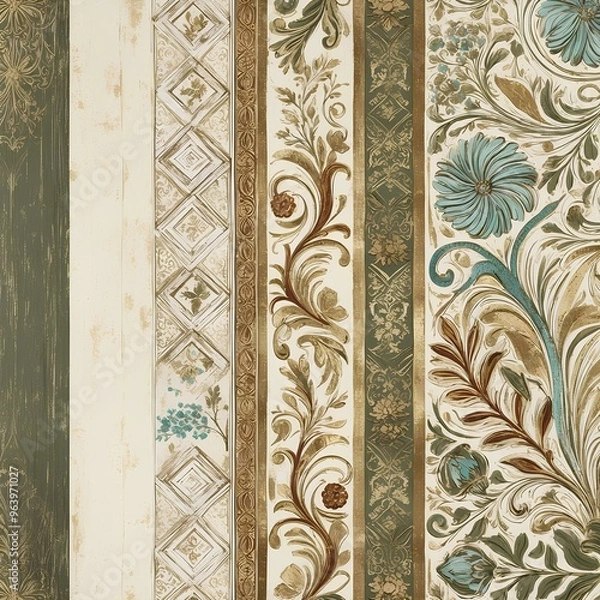 Obraz Italian Florentine paper patterns background 