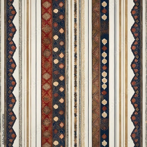 Obraz Pakistani  Ajrak patterns seamless pattern background 