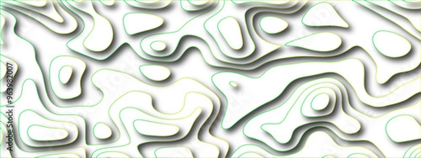 Fototapeta Abstract topographic lines. Topography contour map. Elegant minimalist geometric design. Vector illustration. Pattern modern art. Creative texture background. Luxury decor. Poster web wallpaper.
