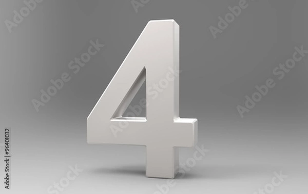 Fototapeta Three dimensional number 4