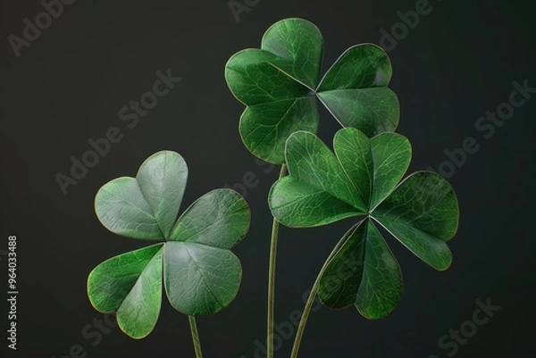 Obraz Green clover leaf symbolizing St. Patricks Day.