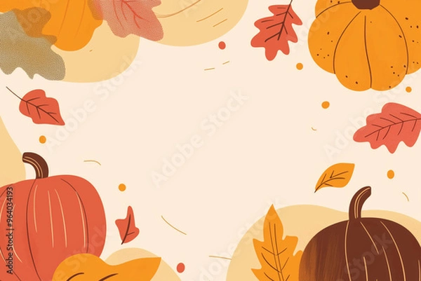 Fototapeta autumn background with pumpkins