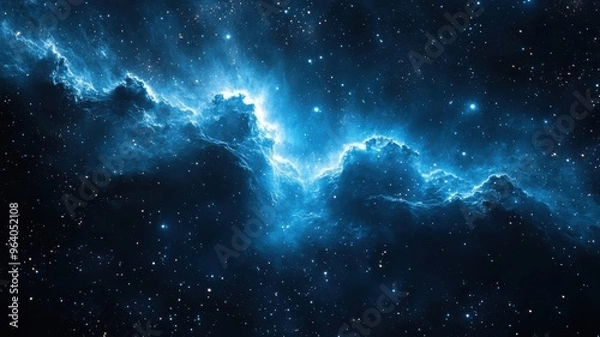 Fototapeta Stars illustrated in morphism style with smooth transitions, layered depth, and subtle cosmic effects.