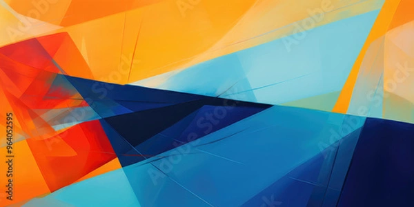 Obraz Vibrant Geometric Abstract Art for Modern Design