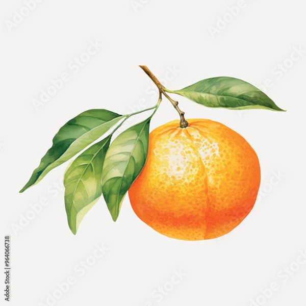 Fototapeta rawpixel_office_24_watercolor_drawing_of_a_mandarin_orange_isol_faf6d1a3-98f8-4975-9220-a77df60806dc-p