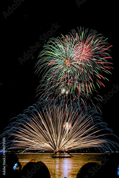 Fototapeta 夏の思い出　打ち上げ花火