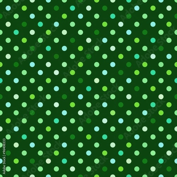 Obraz Green Polka Dots Seamless Pattern