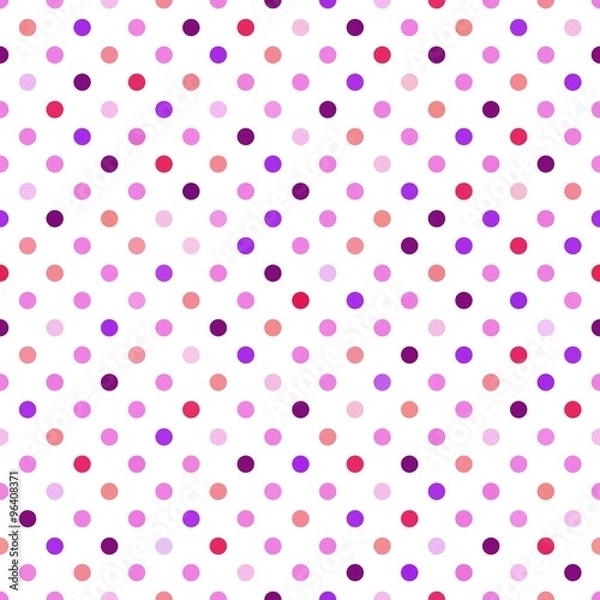 Obraz Pink Polka Dots Seamless Pattern