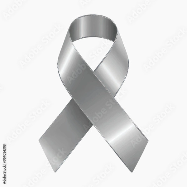 Obraz Silver awareness ribbon symbol