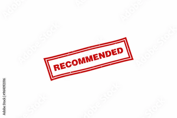 Obraz Recommended stamp vector illustration