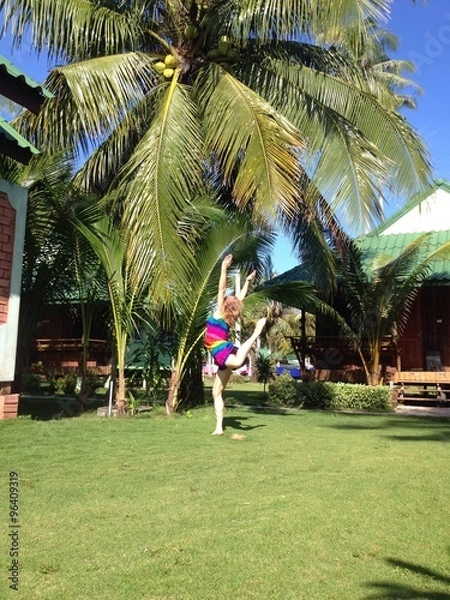 Obraz catching a coconut