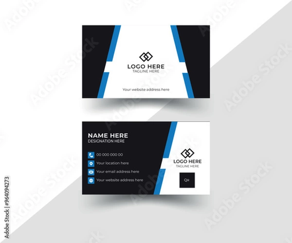 Obraz Simple geometric shape business card layout