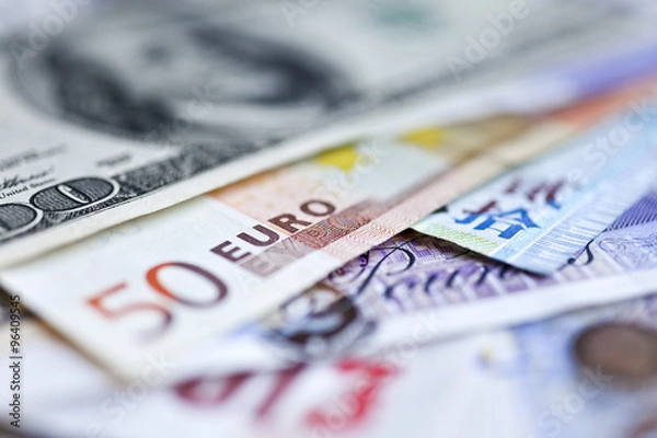 Obraz Międzynarodowe pieniądze