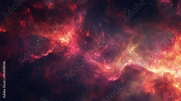 Fototapeta Cosmic waves undulating through interstellar space