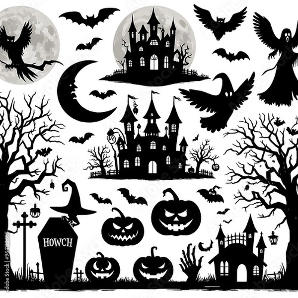 Obraz halloween vector set