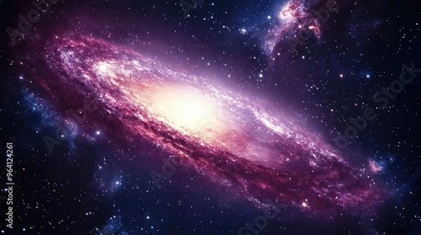 Obraz Cosmic waves undulating through interstellar space nebula fantasy galaxy astronomy cosmos dark sience supernova infinity