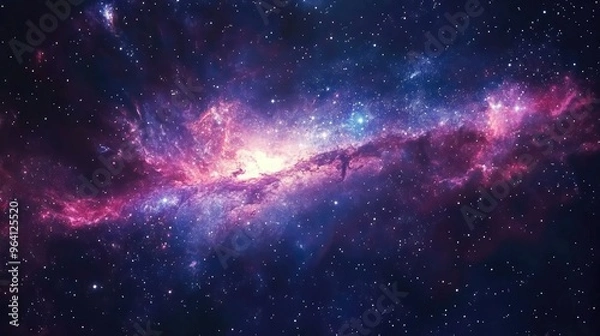 Obraz Meteor shower streaking across a twilight sky