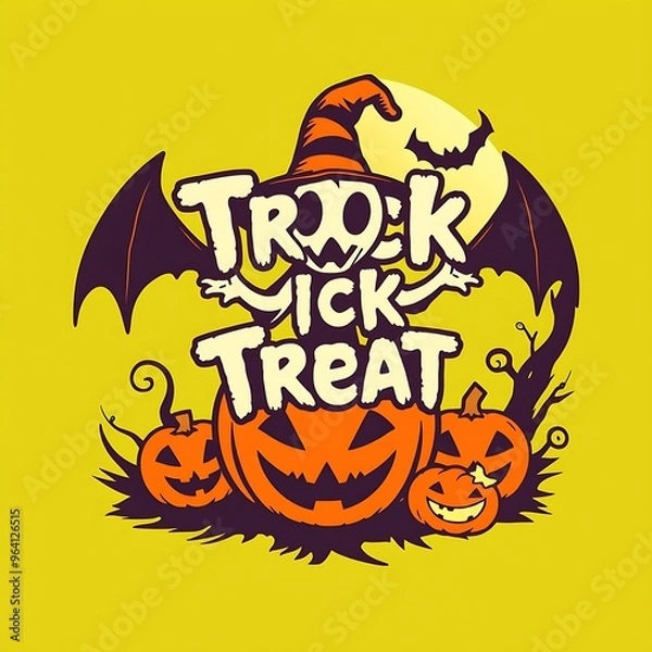 Obraz halloween pumpkin with a skull