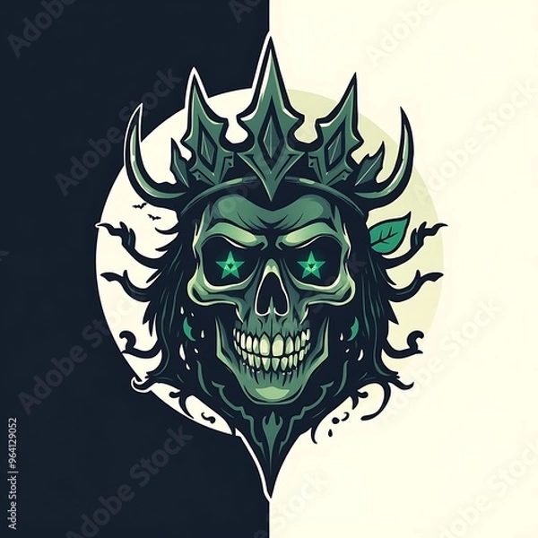 Obraz skull with a mask