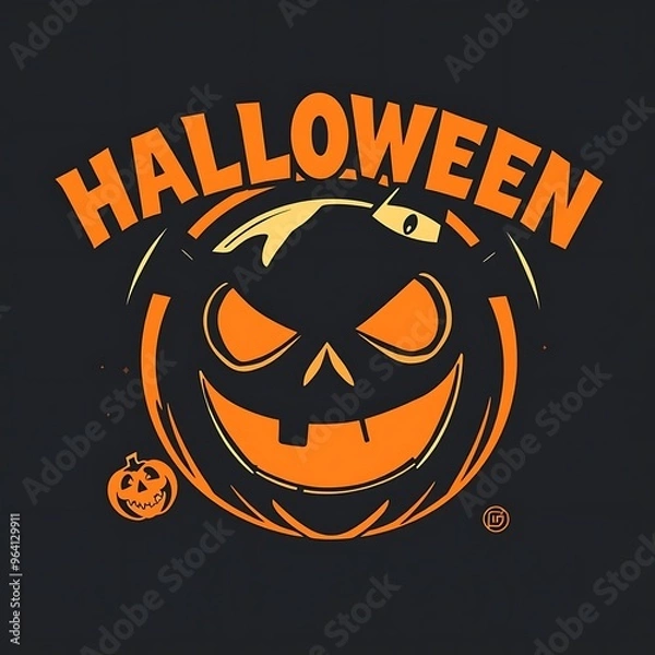 Obraz halloween background with pumpkin