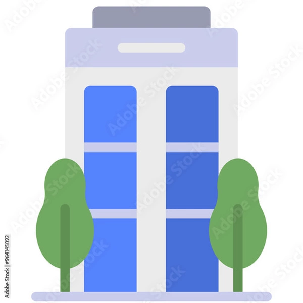 Obraz building flat icon