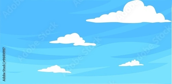 Fototapeta Blue Sky with Clouds Background Vector