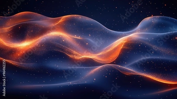 Fototapeta Abstract Glowing Waves