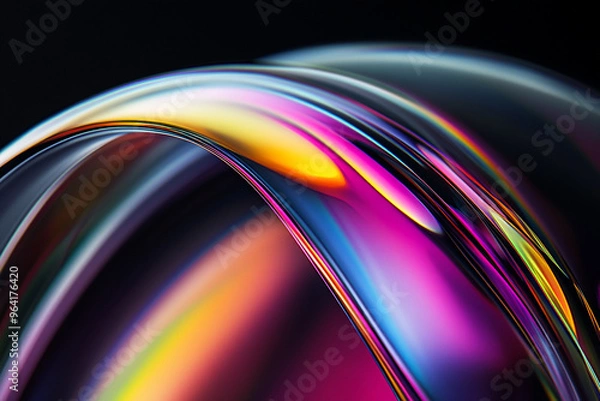 Obraz 3D abstract glass style background