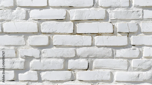 Obraz a white brick background